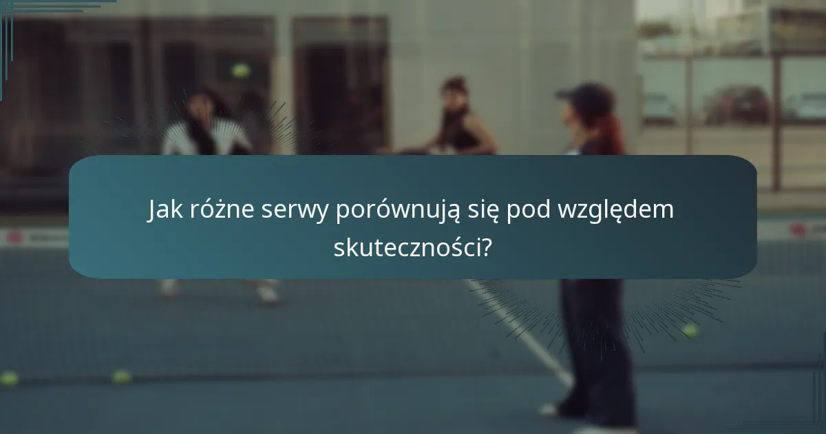 Jak różne serwy porównują się pod względem skuteczności?