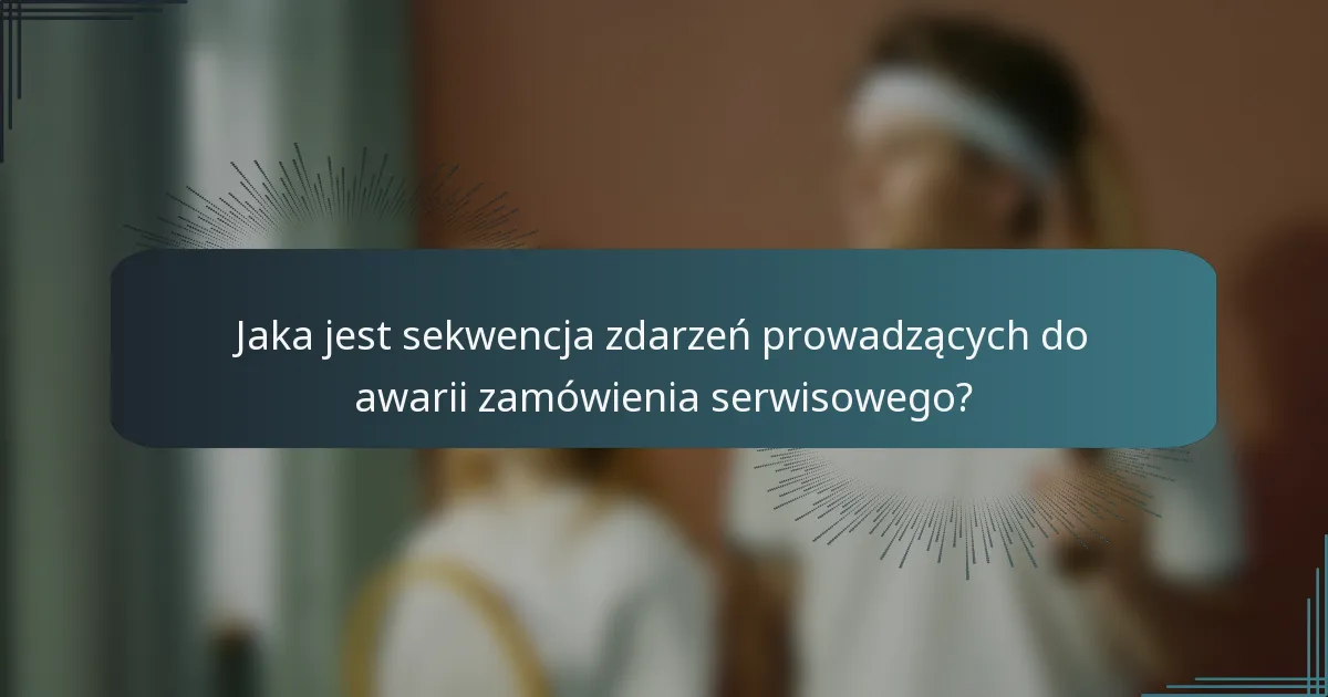 Jaka jest sekwencja zdarzeń prowadzących do awarii zamówienia serwisowego?
