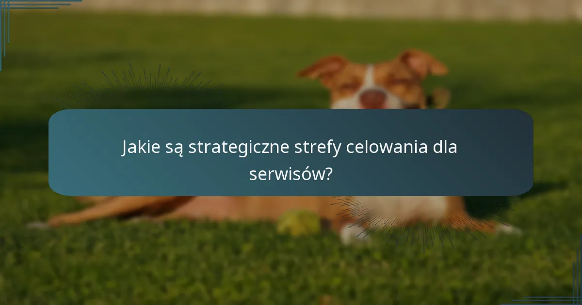 Jakie są strategiczne strefy celowania dla serwisów?