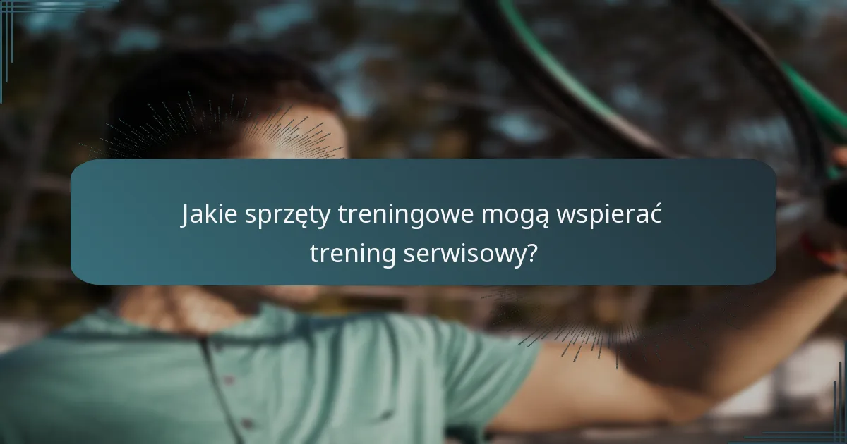 Jakie sprzęty treningowe mogą wspierać trening serwisowy?