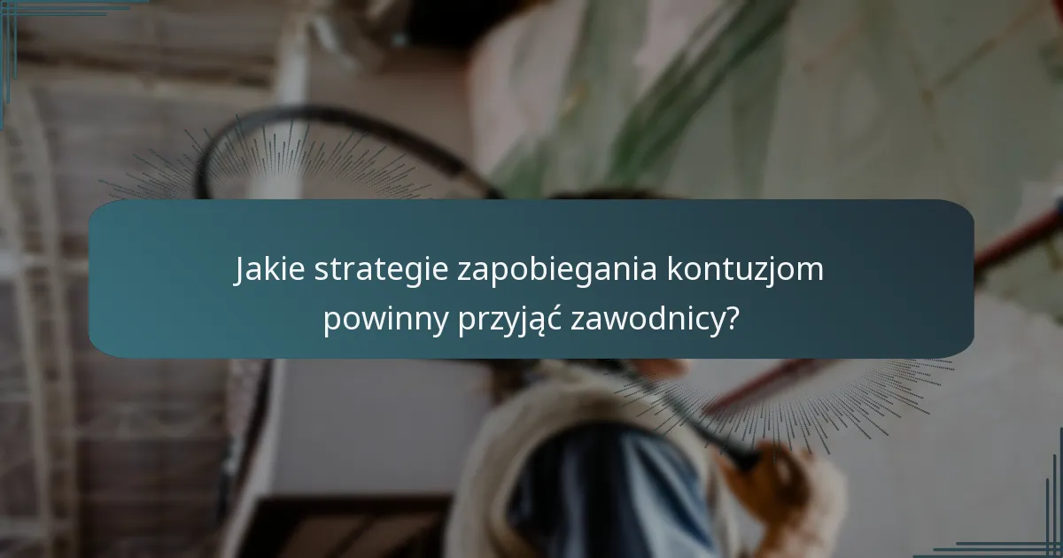 Jakie strategie zapobiegania kontuzjom powinny przyjąć zawodnicy?