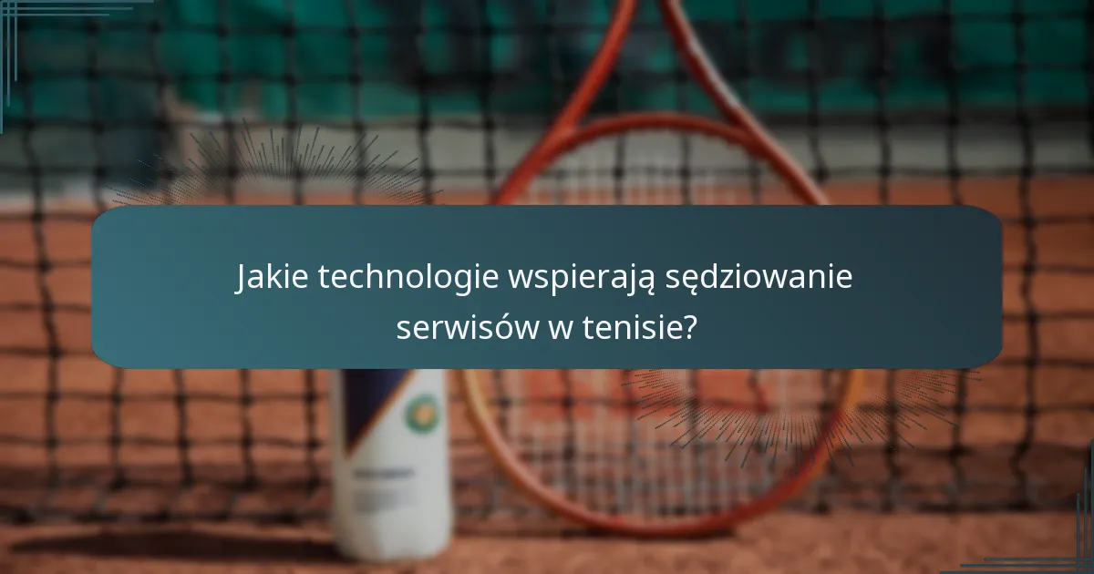 Jakie technologie wspierają sędziowanie serwisów w tenisie?